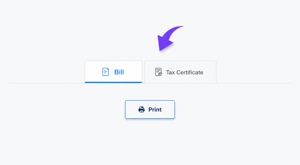 How to Print Tax Certificate